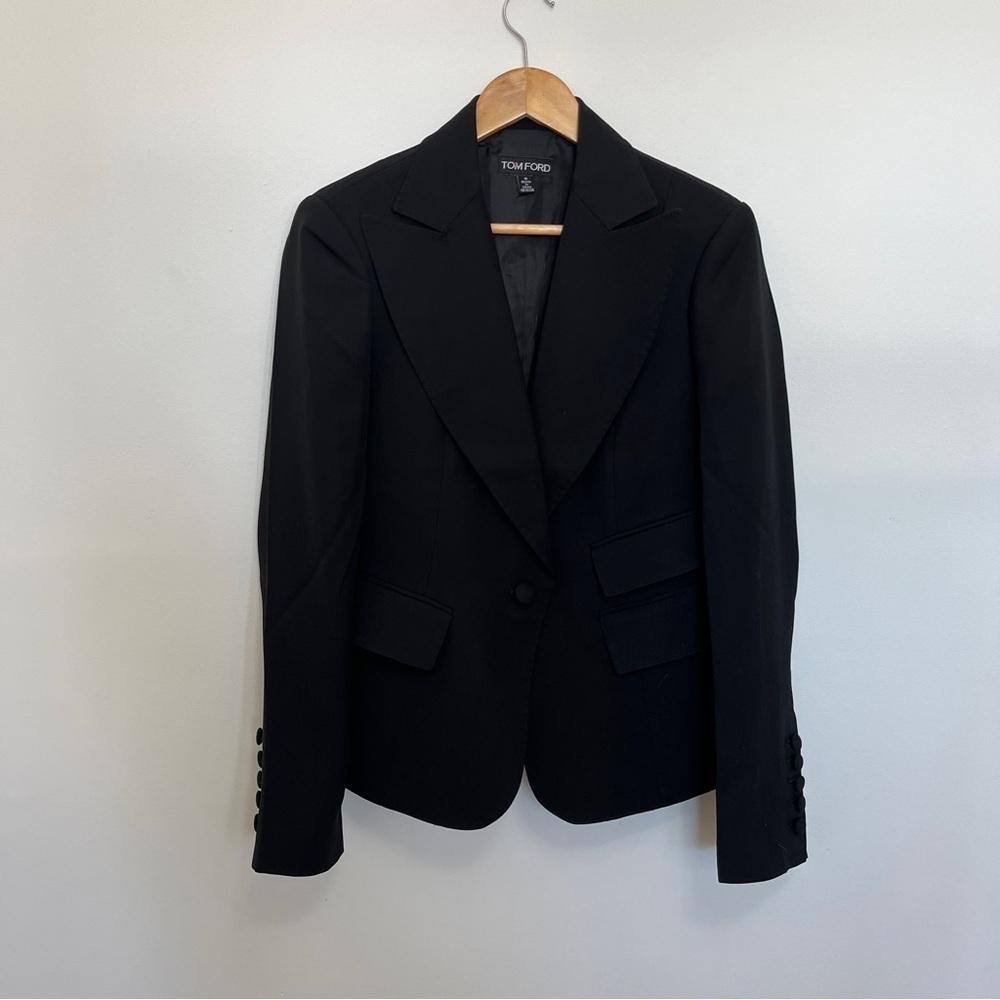Tom Ford Vintage Tailored Black Blazer Size 10